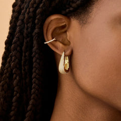 18K Gold Gracie Earrings - Gold/Pavé
