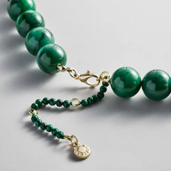 Mini Jane Beaded Necklace - Malachite