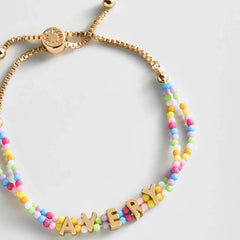 Bead Mine Kids’ Custom Name Bracelet - Light Multi