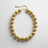 Jane Beaded Necklace - Gold Bead