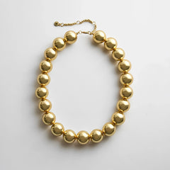 Jane Beaded Necklace - Gold Bead