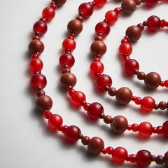 Charlotte Beaded Necklace - Red Jasper