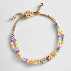 Bead Mine Kids’ Custom Name Bracelet - Light Multi