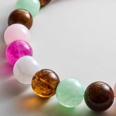Jane Beaded Necklace - Pink Multi Bead