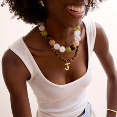 Jane Beaded Necklace - Earth Tones