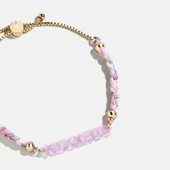 Acrylic Kids' Custom Nameplate Bracelet - Translucent Purple