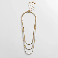 Anita Waterproof Necklace Set - Gold/Pavé