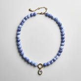 Janette Beaded Ring Necklace - Sodalite