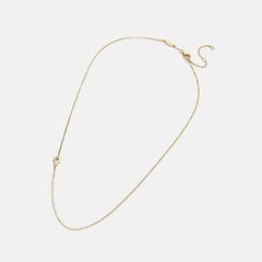 18K Gold Asymmetrical Hamsa Necklace - Hamsa