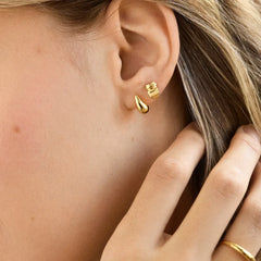 18K Gold Just For Fun Earrings - Coffee
