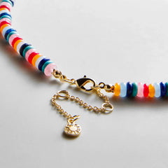 Amaris Semi-Precious Beaded Necklace - Red/Blue Multi