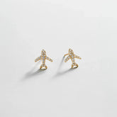 14K Gold Just For Fun Earrings - Airplane