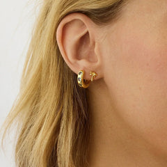 18K Gold Just For Fun Earrings - Palm Tree