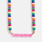 Beaded Kids' Custom Nameplate Necklace - Multi