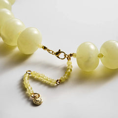 Joan Semi-Precious Necklace - Ivory Quartz