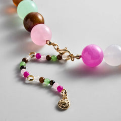 Mini Jane Beaded Necklace - Pink Multi Bead