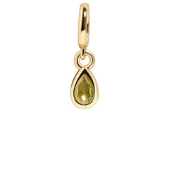 Birthstone Cluster Charm - Peridot/Gold