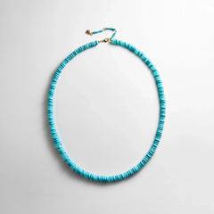 June Semi-Precious Beaded Necklace - Turquoise Bead