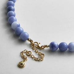 Janette Beaded Ring Necklace - Sodalite