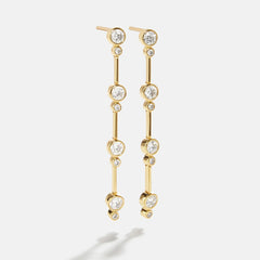 18K Gold Celine Earrings - Gold/Pavé