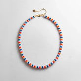 Amaris Semi-Precious Beaded Necklace - Red/Blue Multi