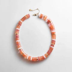 Jennifer Rondelle Beaded Necklace - Cherry Quartz Bead