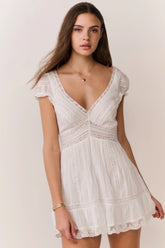 Edena Cotton Victorian Mini Dress