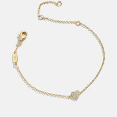 18K Gold Heart Bracelet - Heart