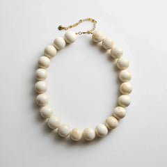 Jane Beaded Necklace - Smoky Ivory Quartz