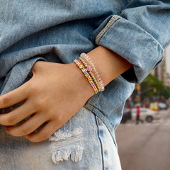 Bead Mine Kids’ Custom Name Bracelet - Light Multi