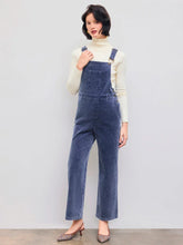Washed Corduroy Buckle Up Pocket Jumpsuit