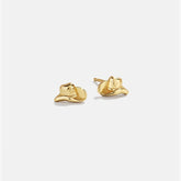 18K Gold Just For Fun Earrings - Cowboy Hat