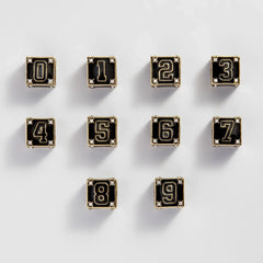 Block Party Varsity Number Custom Bracelet - Onyx Single Digit