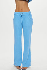Emma Thermal Low Rise Pants - Lullaby Sky