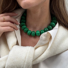 Joan Semi-Precious Necklace - Malachite