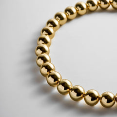 Mini Jane Beaded Necklace - Gold Bead