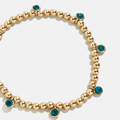 Birthstone Pisa Bracelet - Blue Zircon