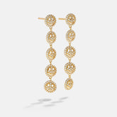 18K Gold Smiley Face Drop Earrings - Smiley