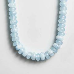 Joyce Semi-Precious Beaded Necklace - Blue Lace Agate