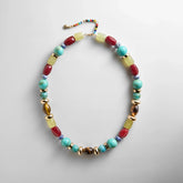 Justine Semi-Precious Beaded Necklace - Multi Bead