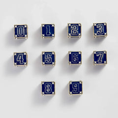 Block Party Varsity Number Custom Bracelet - Navy Single Digit