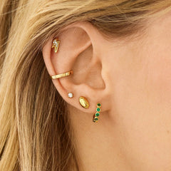 18K Gold Sports Delicate Stud - Football