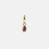 Birthstone Cluster Charm - Amethyst