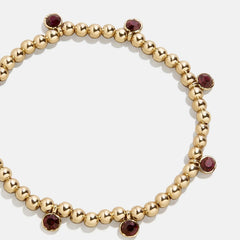 Birthstone Pisa Bracelet - Garnet
