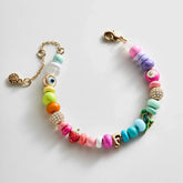 Beaded Custom Charm Bracelet - Multi Beaded Bracelet