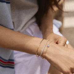 18K Gold Evil Eye Bracelet - Pavé Evil Eye