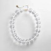 Joan Semi-Precious Necklace - Clear/White