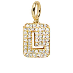 Block Pavé Initial Cluster Charm - L