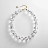 Jane Beaded Necklace - Clear/Black