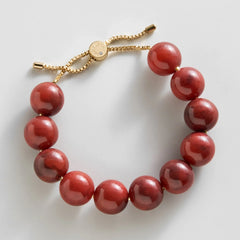 Jane Beaded Bracelet - Cherry Red Bead